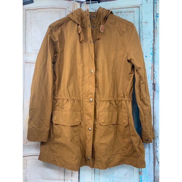 Madewell Dispatch Jacket, Military Style Hooded, Warm Umbra S